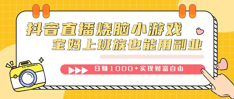 抖音直播小游戏副业指南：轻松增加收入的秘密武器-网赚项目