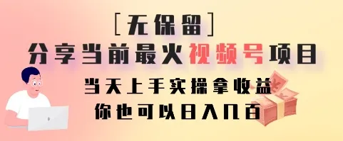 掌握微信视频号分成计划的秘诀，实操拿增收！-网赚项目