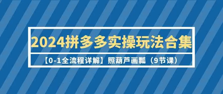 探索2024拼多多实操玩法合集：详解全流程，照葫芦画瓢-网赚项目