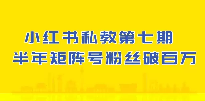 小红书私教第七期，小红书90天涨粉18w，1周涨粉增多半年矩阵号粉丝破更多-网赚项目