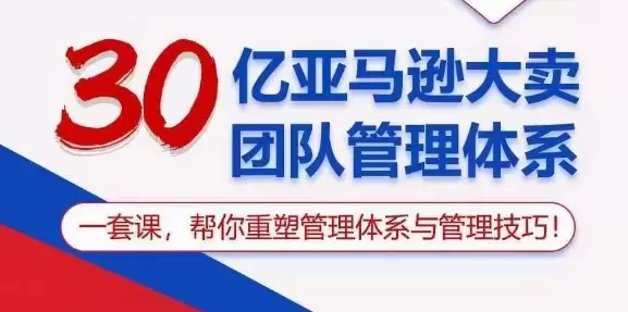 30亿亚马逊大卖团队管理体系，一套课，帮你重塑管理体系与管理技巧-网赚项目