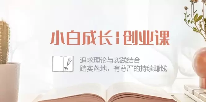 小白成长创业课：追求理论与实践结合，踏实落地，有尊严的持续赚钱-网赚项目