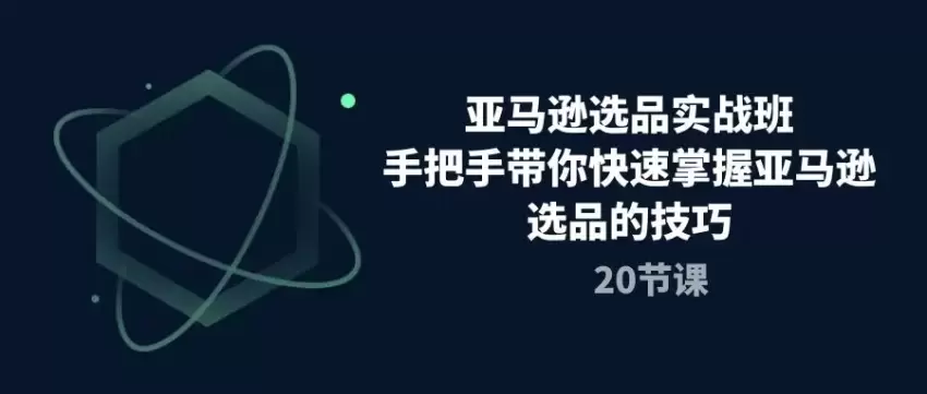 亚马逊选品实战班，手把手带你快速掌握亚马逊选品的技巧-网赚项目