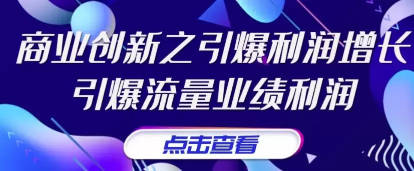 张琦商业创新之引爆利润增长，打造流量盛宴-网赚项目