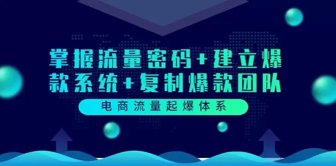 掌握电商流量密码：打造爆款体系，吸引客户、提升销量！-网赚项目