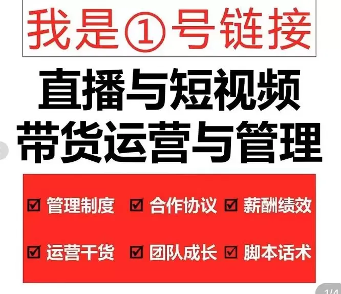 直播带货2.0：全方位直播营销运营与管理课程详解-网赚项目