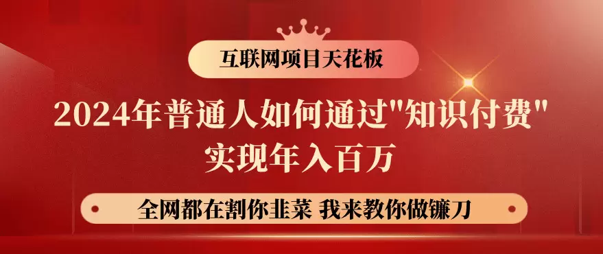 如何通过知识付费逆袭，实现财富自由-网赚项目