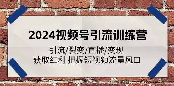 2024视频号引流技巧：掌握裂变、直播与变现的关键方法-网赚项目