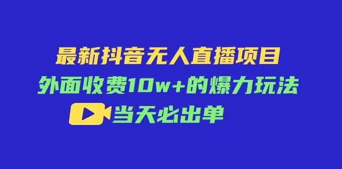 抖音无人的直播玩法：操作细节与实战技巧全解析-网赚项目