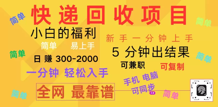 快递回收项目全攻略：简单易学，高效操作，轻松上手-网赚项目