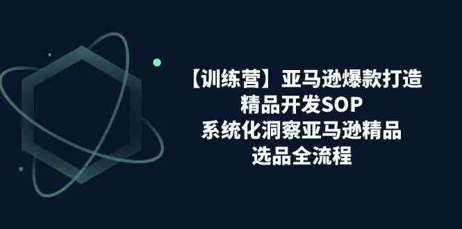 如何系统化打造亚马逊爆款：精品开发SOP全流程详解-网赚项目