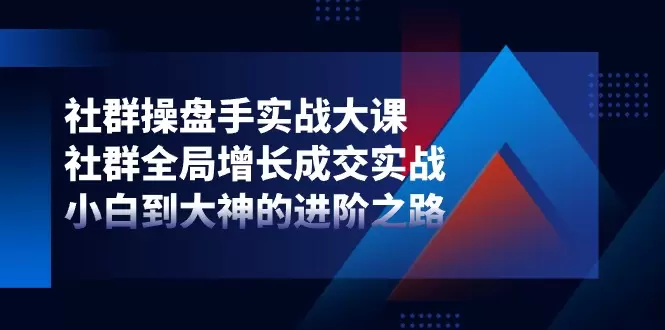 社群运营实战技巧：从小白到高手的全面进阶指南-网赚项目