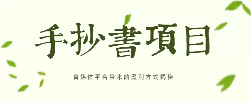 手抄书项目：从阅读爱好到副业的华丽转身-网赚项目