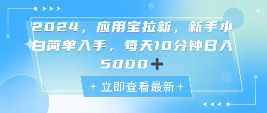 应用宝拉新项目详细指南：轻松开启蓝海市场-网赚项目