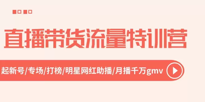 直播带货全攻略：提升流量与转化率的实战技巧-网赚项目