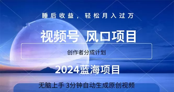 快速上手蓝海项目：3分钟自动生成视频，实现轻松收益-网赚项目