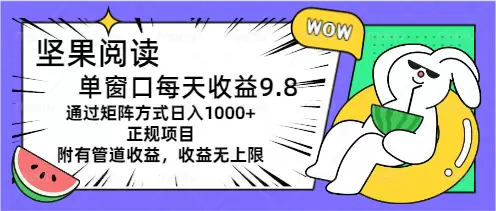 利用坚果阅读矩阵策略提升收益的实战指南-网赚项目