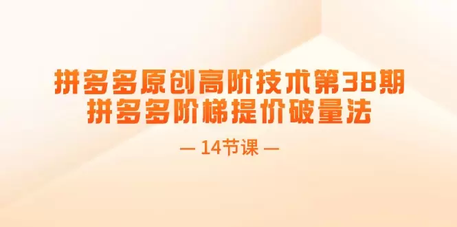 拼多多阶梯提价破量法详解：优化销量的实战技巧-网赚项目