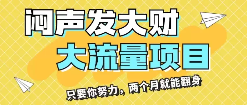 轻松上手的大流量项目：两个月见成效的实用技巧-网赚项目