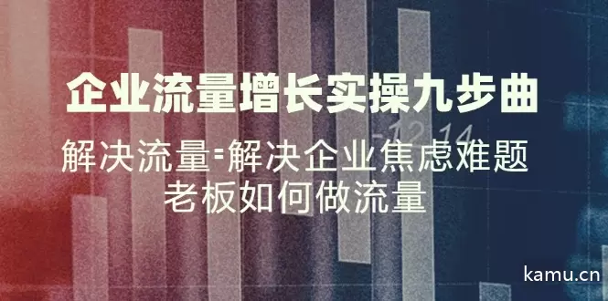 企业流量增长实战九步曲，解决流量=解决企业焦虑难题，老板如何做流量-网赚项目