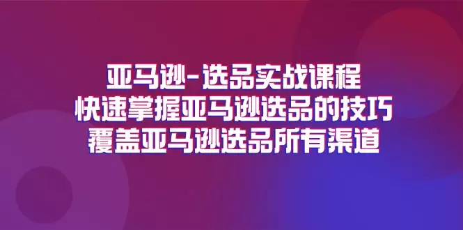 如何快速掌握亚马逊选品技巧？超实用经验分享-网赚项目