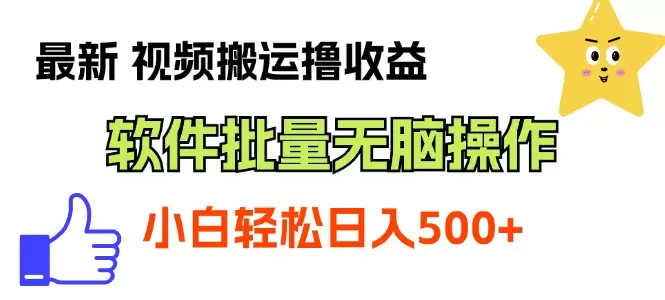 如何轻松高效进行视频搬运：新手友好的无脑批量操作指南-网赚项目