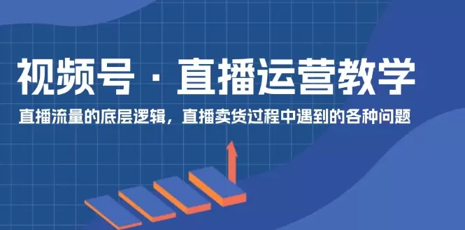 视频号直播运营揭秘：提升流量与解决卖货难题的实战技巧-网赚项目