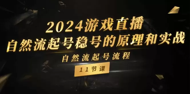 游戏直播稳号攻略：2024年自然流起号全解析-网赚项目