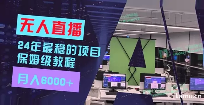 24年最佳无人的直播项目指南，新手也能实现被动收入！-网赚项目