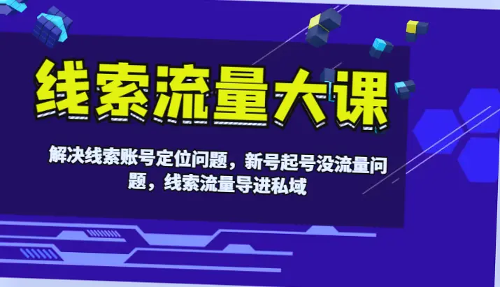 新号运营指南：线索流量解决方案与技巧-网赚项目