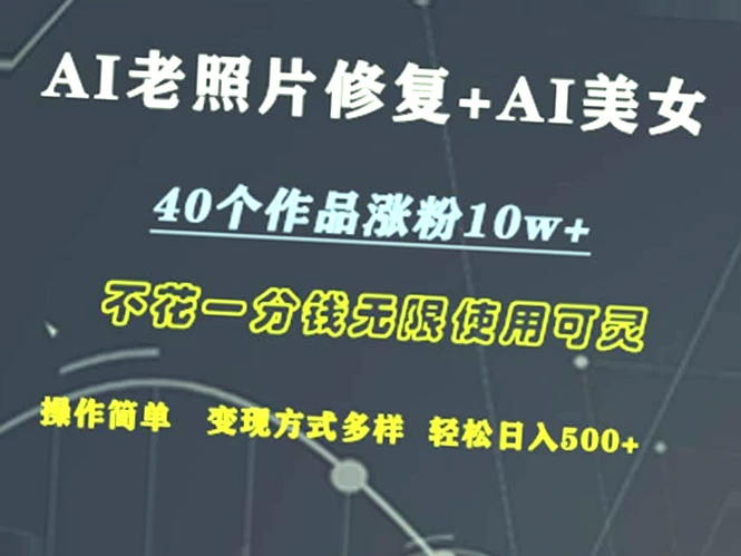 零成本运营指南：AI技术助力摄影作品快速增粉*万！-网赚项目