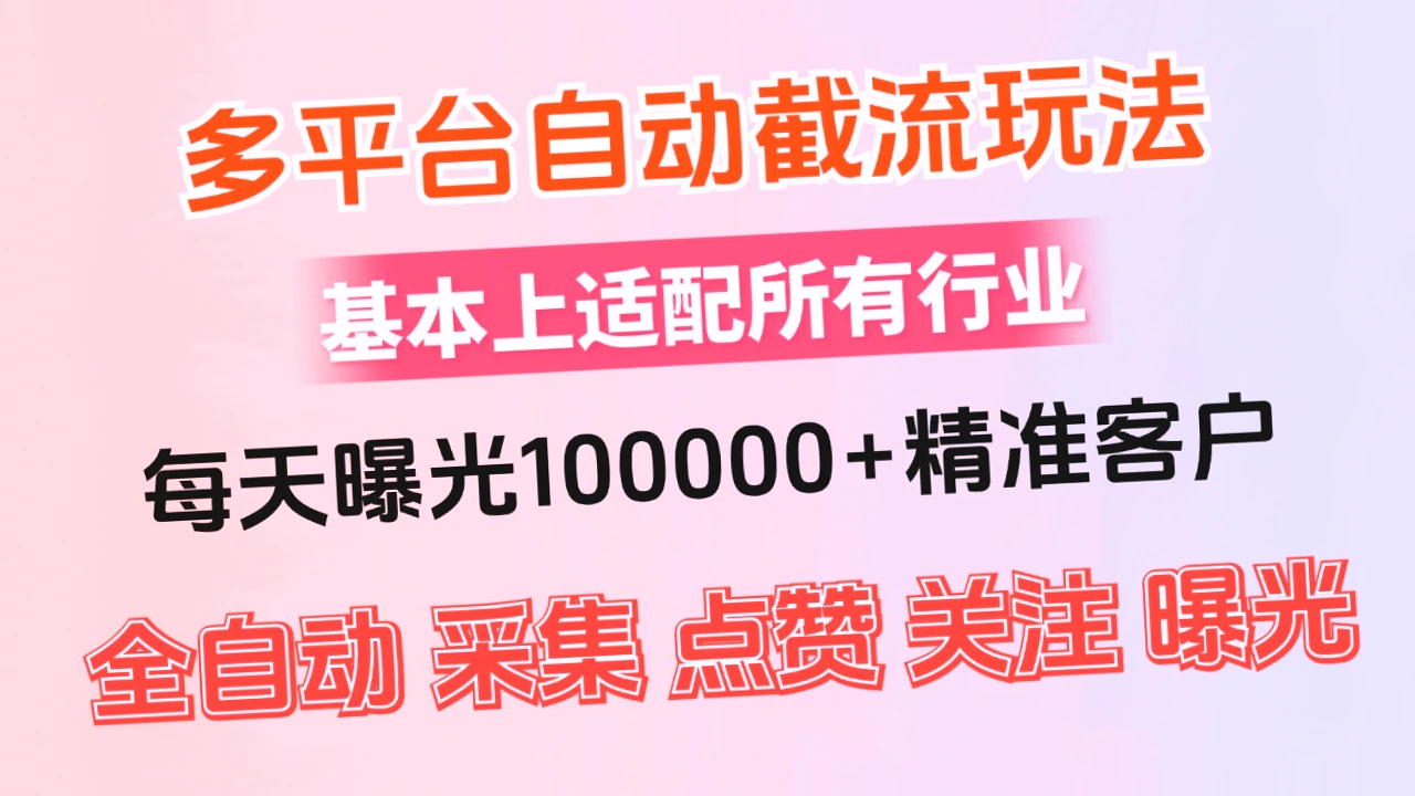 小红书抖音视频号全自动引流系统-网赚项目