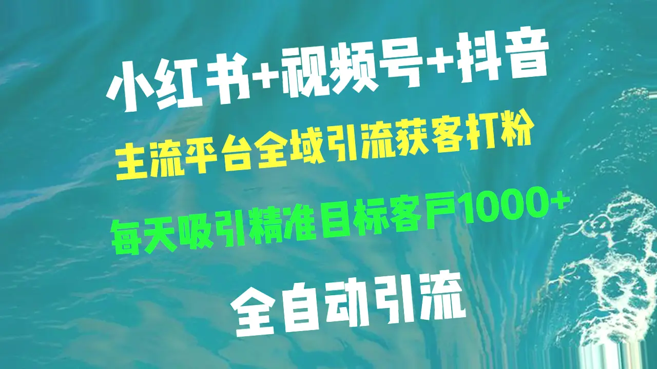 全自动RPA引流打法：将公域流量私有化，掌握核心粉丝，轻松日进*元！-网赚项目